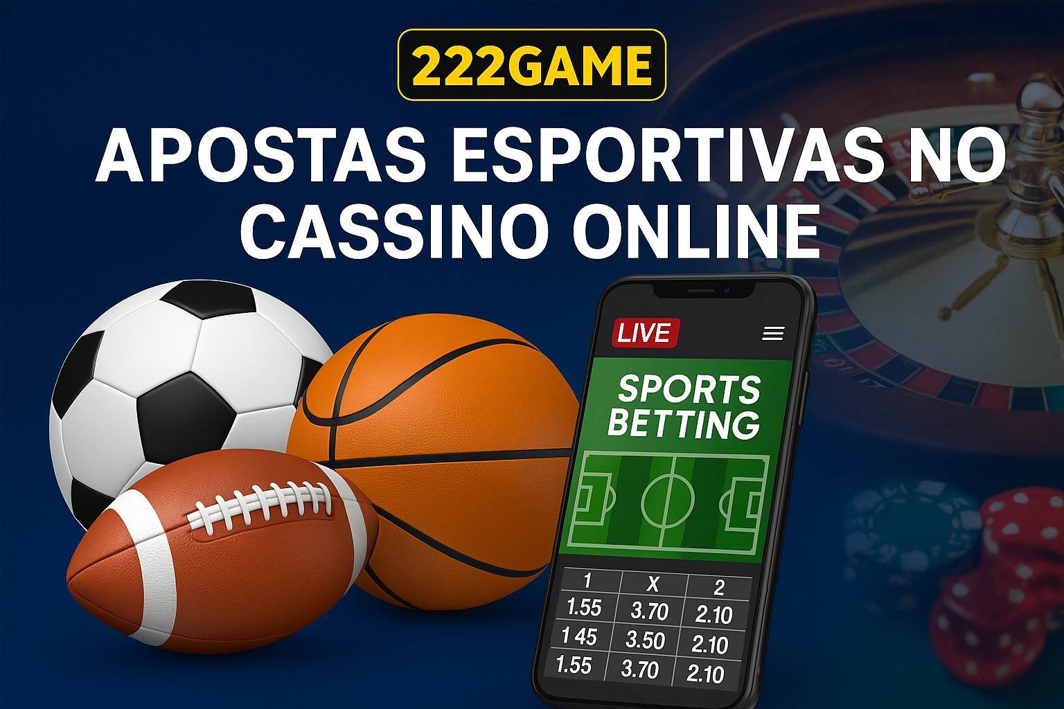Apostas esportivas no cassino online 222Game